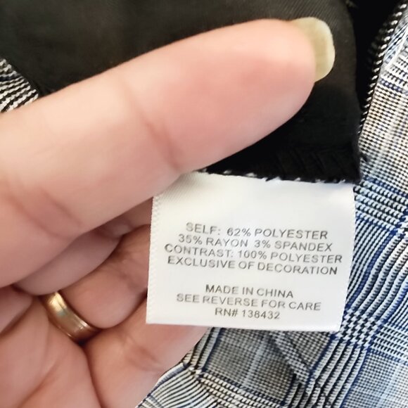 ModCloth Plus Size Wide Leg Plaid High Waist Trouser Pants Women 1X Pockets - Picture 15 of 16